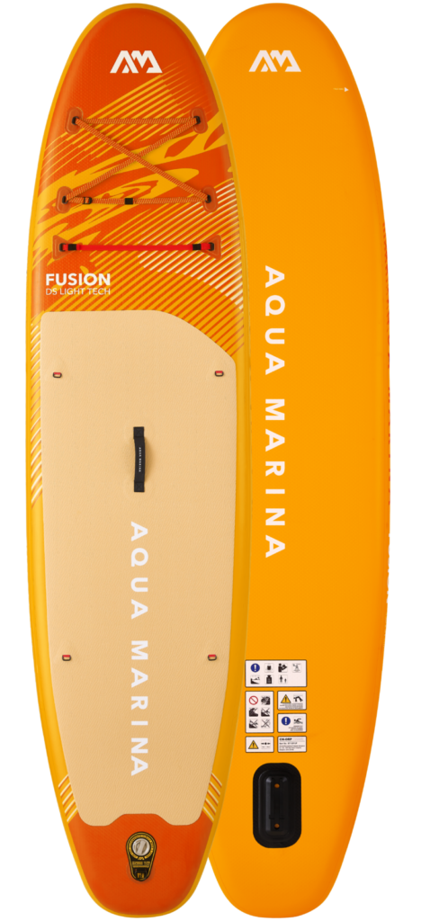 Paddle gonflable Aqua Marina Fusion 10’10 2026 BT-26FUP, vues de dessus et de dessous